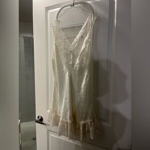 Vintage lace slip dress nightgown